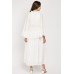 White Flared Sleeves Long Maxi Dress